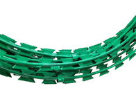 Le PVC vert a enduit le fil barbelé de rasoir de 2.5mm clôturant la sécurité