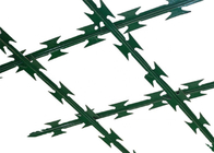 Le PVC vert a enduit le fil barbelé de rasoir de 2.5mm clôturant la sécurité