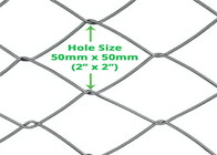 Barrière 50mm Diamond Hole Cyclone Wire Roll de maillon de chaîne en métal de 2 pouces