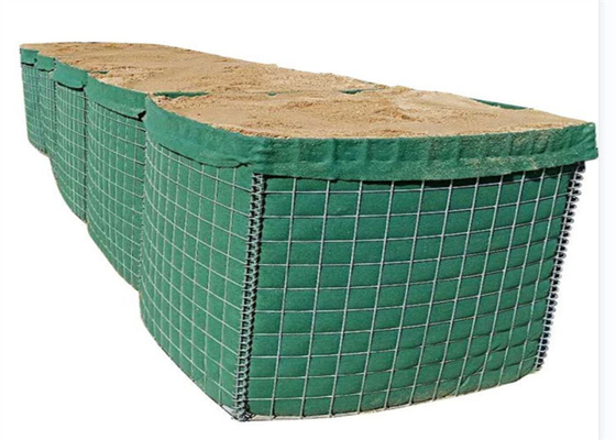 3x3 Military Hesco Barriers Square Green Geo Textile Sac de sable