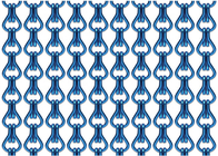Fil Mesh Screen Curtain Blue Color de décoration de maillon de chaîne d'alliage d'aluminium