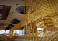 Couleur d'or de chaîne de décoration de plafond de rideaux en aluminium en maillon