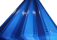 Panneaux de clôture anti-vent bleus conception de trou rond durable