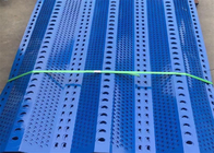 Panneaux de clôture anti-vent bleus conception de trou rond durable