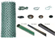 Le PVC de vert de barrière de grillage d'utilisation de prairie/de barrière maillon de chaîne a enduit la taille de 1.2m