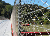 Trou en forme de diamant de maille de câble métallique d'acier inoxydable pour le pont clôturant l'utilisation