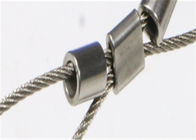 Fabrication flexible de maille de corde d'acier inoxydable en tant que longueur de coutume de balustrade de balustrade