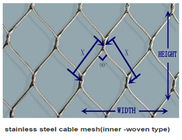 OEM 7 * maille tissée par 7 de câble métallique d'acier inoxydable pour la décoration globale et la protection