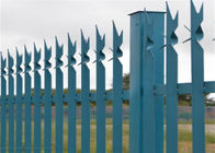 Barrière en acier de palissade de tours de largeur bleue de la protection 1.8m