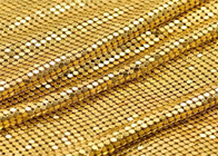 Paillettes décoratives en métal à mailles en acier dorées de 2,5 m