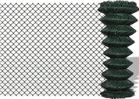 3.5mm 6 pi x 50 pi clôture à maillons de chaîne protection des animaux vert PVC enduit