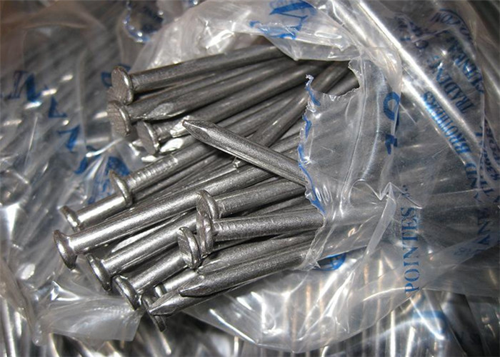Ongles de fil en métal de taille standard, anti ongles communs galvanisés polis
